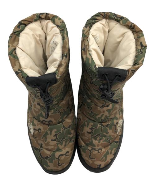 THE NORTH FACE（ザ ノース フェイス）THE NORTH FACE (ザ ノース フェイス) Nuptse Bootie グリーン×ブラウン サイズ:27の古着・服飾アイテム