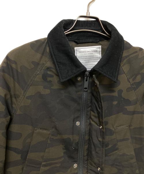 TOKYO NISHIKAWA（トーキョーニシカワ）TOKYO NISHIKAWA (トーキョーニシカワ) nano・universe (ナノ・ユニバース) ダウンジャケット オリーブ×ブラック サイズ:Lの古着・服飾アイテム