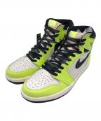 NIKEナイキ）の古着「ハイカットスニーカー」｜ホワイト×イエロー