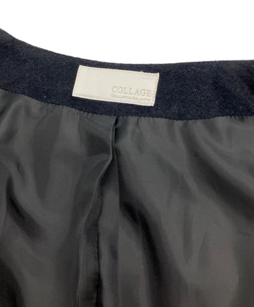 COLLAGE GALLARDAGALANTE（コラージュ ガリャルダガランテ）COLLAGE GALLARDAGALANTE (コラージュ ガリャルダガランテ) ノーカラージャケット ブラック サイズ:Freeの古着・服飾アイテム