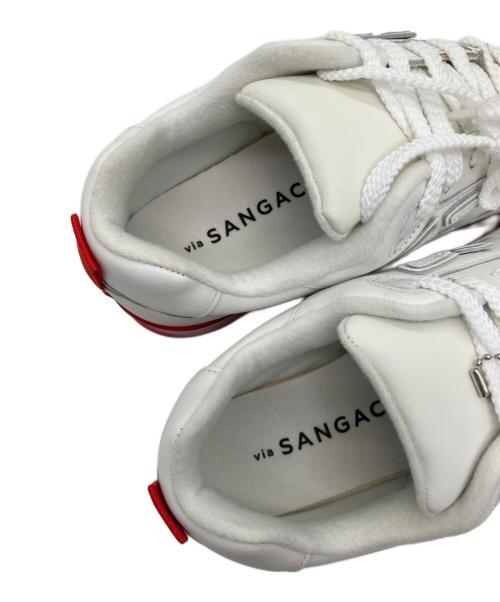 via SANGACIO（ヴィア・サンガチオ）via SANGACIO (ヴィア・サンガチオ) スニーカー ホワイト×レッド サイズ:SIZE 24cm 未使用品の古着・服飾アイテム