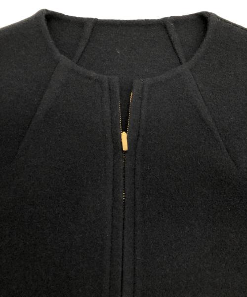 23区（ニジュウサンク）23区 (ニジュウサンク) ウールリバーコート ブラック サイズ:SIZE 38の古着・服飾アイテム