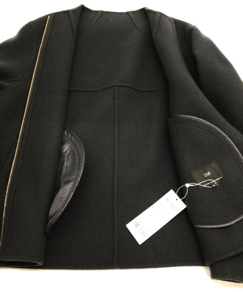 23区（ニジュウサンク）23区 (ニジュウサンク) ウールリバーコート ブラック サイズ:SIZE 38の古着・服飾アイテム