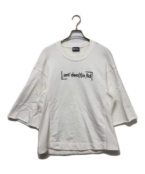 DIESEL（ディーゼル）DIESEL (ディーゼル) スウェット ホワイト×ブラック サイズ:SIZE XXSの古着・服飾アイテム