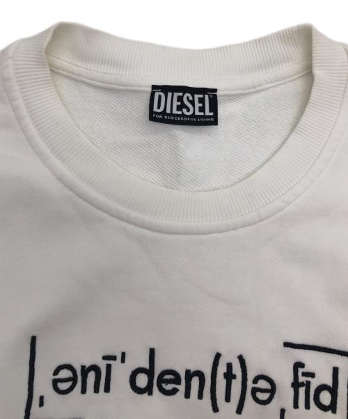 DIESEL（ディーゼル）DIESEL (ディーゼル) スウェット ホワイト×ブラック サイズ:SIZE XXSの古着・服飾アイテム