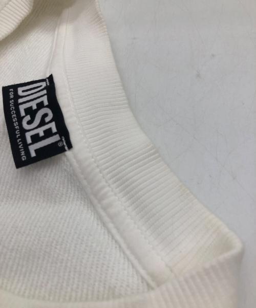 DIESEL（ディーゼル）DIESEL (ディーゼル) スウェット ホワイト×ブラック サイズ:SIZE XXSの古着・服飾アイテム