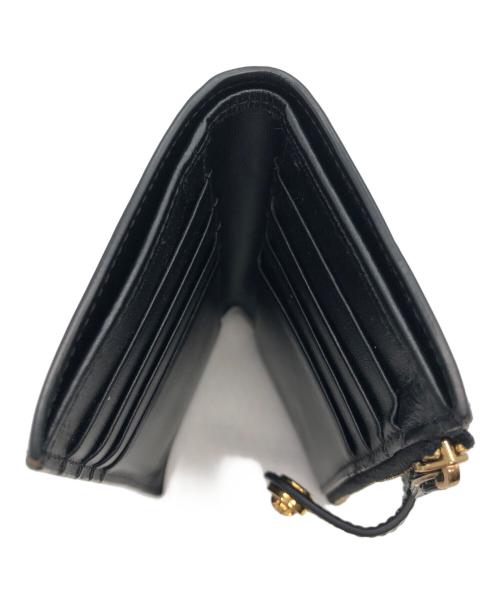 VERSACE（ヴェルサーチェ）VERSACE (ヴェルサーチェ) 2つ折り財布 ブラックの古着・服飾アイテム