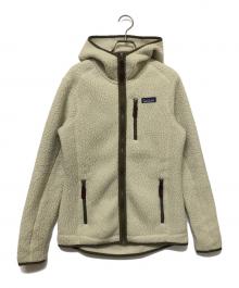 Patagonia（パタゴニア）の古着「レトロパイルフーディ　ボアジャケット」｜ホワイト