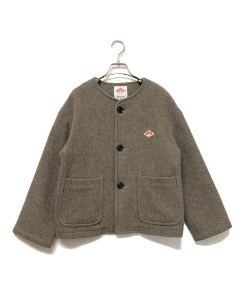 DANTON（ダントン）DANTON (ダントン) ノーカラージャケット ブラウン サイズ:SIZE 36の古着・服飾アイテム
