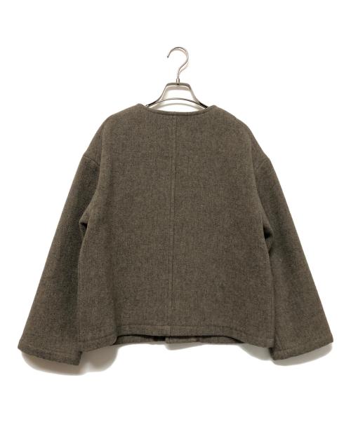 DANTON（ダントン）DANTON (ダントン) ノーカラージャケット ブラウン サイズ:SIZE 36の古着・服飾アイテム