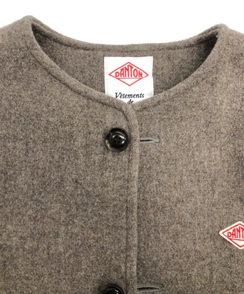 DANTON（ダントン）DANTON (ダントン) ノーカラージャケット ブラウン サイズ:SIZE 36の古着・服飾アイテム