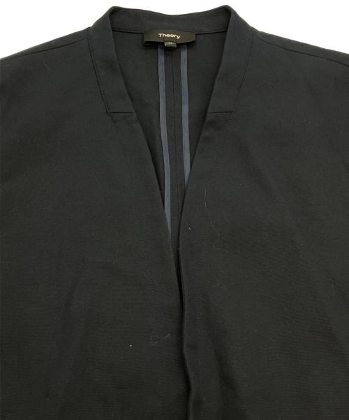 theory（セオリー）theory (セオリー) ノーカラージャケット ネイビー サイズ:12の古着・服飾アイテム