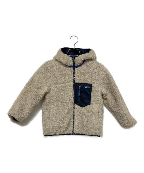 Patagonia（パタゴニア）Patagonia (パタゴニア) キッズ・リバーシブル・レディ・フレディ・フーディ ネイビー×ベージュ サイズ:XSの古着・服飾アイテム