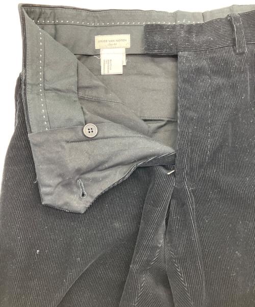 DRIES VAN NOTEN（ドリスヴァンノッテン）DRIES VAN NOTEN (ドリスヴァンノッテン) コーデュロイパンツ ブラック サイズ:44の古着・服飾アイテム