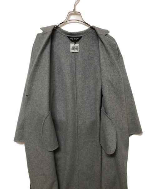 INDIVI（インディヴィ）INDIVI (インディヴィ) ハミルトンウールリバーテーラーコート グレー サイズ:13号の古着・服飾アイテム
