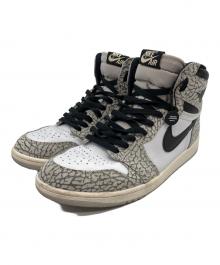 NIKE（ナイキ）の古着「Air Jordan 1 High OG "White Cement/Safari"」｜グレー×ホワイト