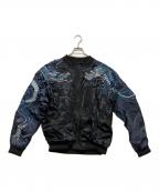 ITADAKIイタダキ）の古着「ブルゾン」｜ブラック×ブルー