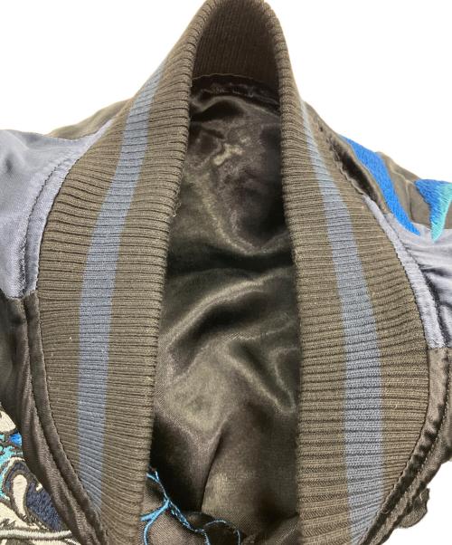 ITADAKI（イタダキ）itadaki (イタダキ) ブルゾン ブラック×ブルー サイズ:Lの古着・服飾アイテム