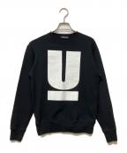 UNDERCOVERアンダーカバー）の古着「クルーネックスウェット」｜ブラック×ホワイト