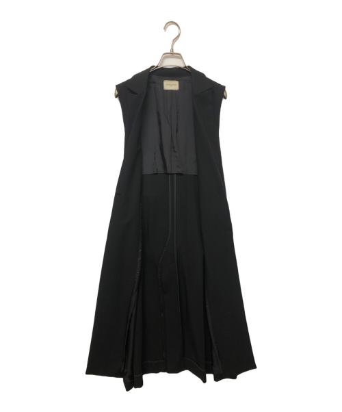 UNITED ARROWS TOKYO（ユナイテッドアローズトウキョウ）UNITED ARROWS TOKYO (ユナイテッドアローズトウキョウ) テーラードカラーロングベスト ブラック サイズ:Freeの古着・服飾アイテム