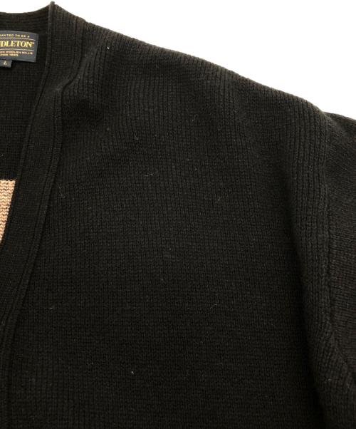 PENDLETON（ペンドルトン）PENDLETON (ペンドルトン) 厚手カーディガン ブラック サイズ:Lの古着・服飾アイテム