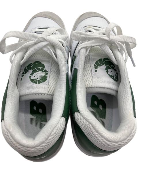 NEW BALANCE（ニューバランス）NEW BALANCE (ニューバランス) スニーカー ホワイト×グリーン サイズ:24の古着・服飾アイテム
