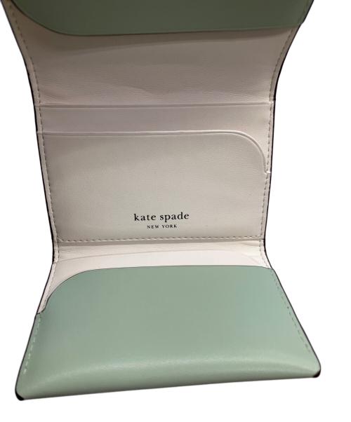 Kate Spade（ケイトスペード）Kate Spade (ケイトスペード) トライフォールドウォレット ミントグリーンの古着・服飾アイテム