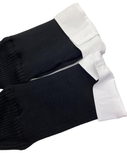 JENNE（ジェンヌ）JENNE (ジェンヌ) 長袖ワンピース ブラック×ホワイト サイズ:Lの古着・服飾アイテム