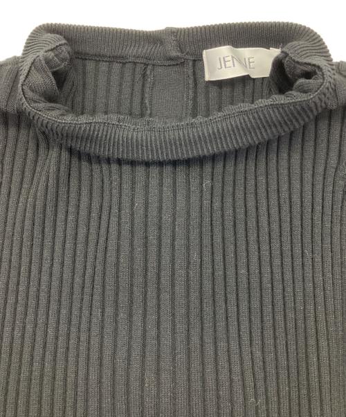 JENNE（ジェンヌ）JENNE (ジェンヌ) 長袖ワンピース ブラック×ホワイト サイズ:Lの古着・服飾アイテム