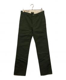 NUDIE JEANS（ヌーディー・ジーンズ）の古着「テーパードパンツ」｜ダークグリーン