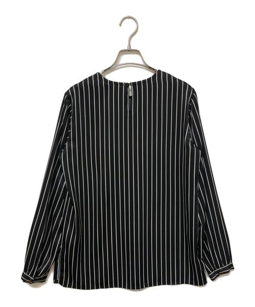 Yves Saint Laurent（イヴサンローラン）Yves Saint Laurent (イヴサンローラン) ブラウス ブラック×ホワイト サイズ:36の古着・服飾アイテム