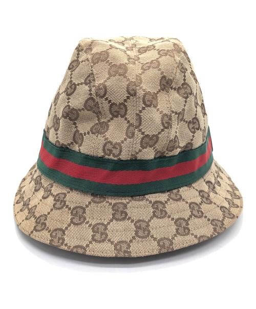GUCCI（グッチ）GUCCI (グッチ) GGキャンバス　バケットハット ベージュの古着・服飾アイテム