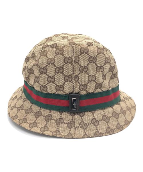 GUCCI（グッチ）GUCCI (グッチ) GGキャンバス　バケットハット ベージュの古着・服飾アイテム