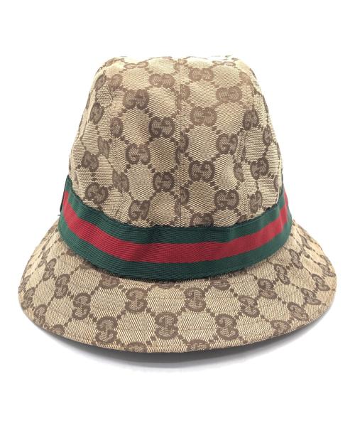 GUCCI（グッチ）GUCCI (グッチ) GGキャンバス　バケットハット ベージュの古着・服飾アイテム