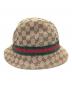 中古・古着 GUCCI (グッチ) GGキャンバス　バケットハット ベージュ：18000円