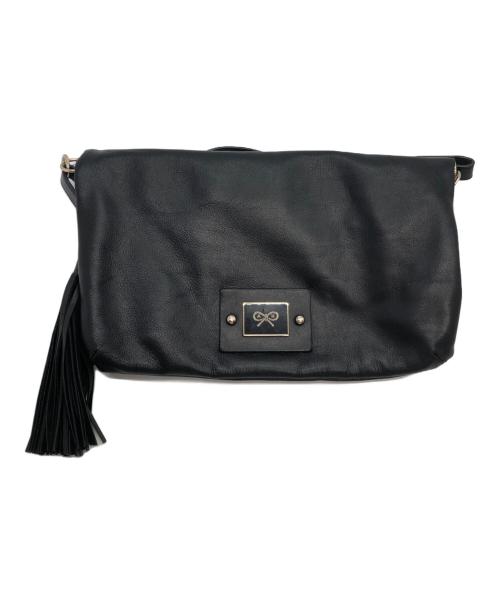 ANYA HINDMARCH（アニヤ・ハインドマーチ）ANYA HINDMARCH (アニヤ・ハインドマーチ) ショルダーバッグ ブラックの古着・服飾アイテム