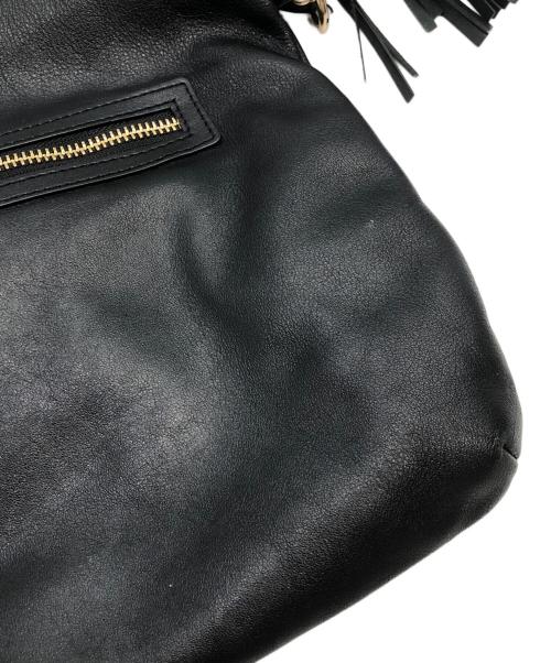 ANYA HINDMARCH（アニヤ・ハインドマーチ）ANYA HINDMARCH (アニヤ・ハインドマーチ) ショルダーバッグ ブラックの古着・服飾アイテム