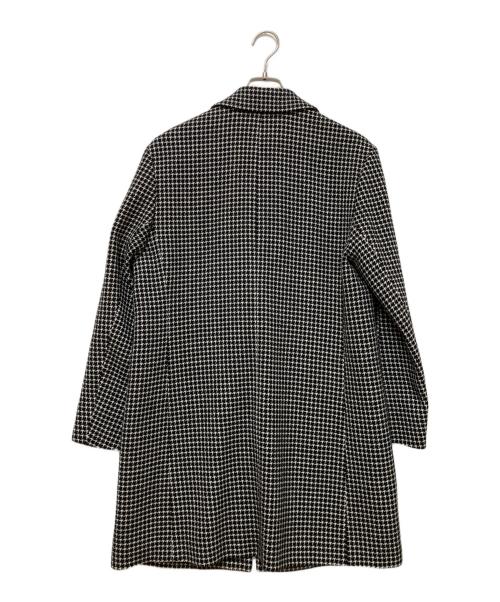 HIROKO KOSHINO（ヒロコ コシノ）HIROKO KOSHINO (ヒロコ コシノ) チェスターコート ブラック×ホワイト サイズ:40の古着・服飾アイテム