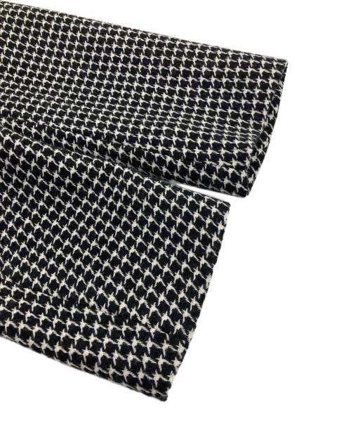 HIROKO KOSHINO（ヒロコ コシノ）HIROKO KOSHINO (ヒロコ コシノ) チェスターコート ブラック×ホワイト サイズ:40の古着・服飾アイテム