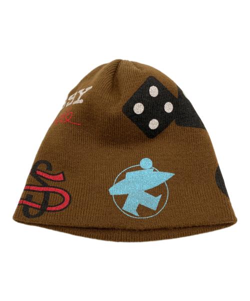 stussy（ステューシー）stussy (ステューシー) ニット帽 ブラウン サイズ:57の古着・服飾アイテム
