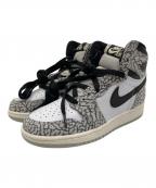 NIKEナイキ）の古着「AIR JORDAN 1 RETRO HIGH OG GS　スニーカー」｜グレー×ホワイト