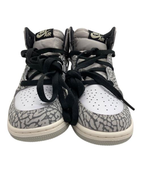 NIKE（ナイキ）NIKE (ナイキ) AIR JORDAN 1 RETRO HIGH OG GS　スニーカー グレー×ホワイト サイズ:SIZE 22.5cmの古着・服飾アイテム