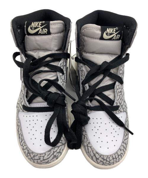 NIKE（ナイキ）NIKE (ナイキ) AIR JORDAN 1 RETRO HIGH OG GS　スニーカー グレー×ホワイト サイズ:SIZE 22.5cmの古着・服飾アイテム