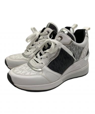 マイケルコース　ハイカット　スニーカー　ブーツ　シルバー　25cm 中古・古着通販】MICHAEL KORS (マイケル・コース) ハイカット