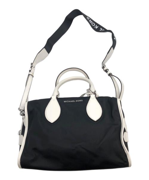 MICHAEL KORS（マイケル・コース）MICHAEL KORS (マイケル・コース) 2WAYバッグ ブラック×ホワイトの古着・服飾アイテム