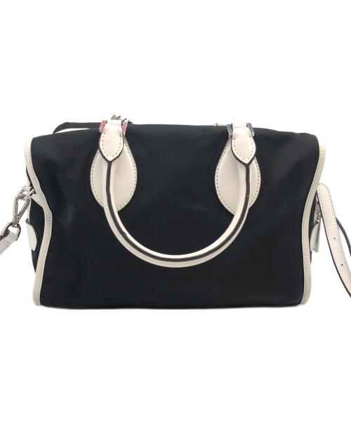 MICHAEL KORS（マイケル・コース）MICHAEL KORS (マイケル・コース) 2WAYバッグ ブラック×ホワイトの古着・服飾アイテム