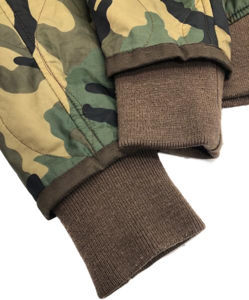 AVIREX（アヴィレックス）AVIREX (アヴィレックス) 中綿フライトジャケット グリーン×ブラウン サイズ:SIZE Mの古着・服飾アイテム