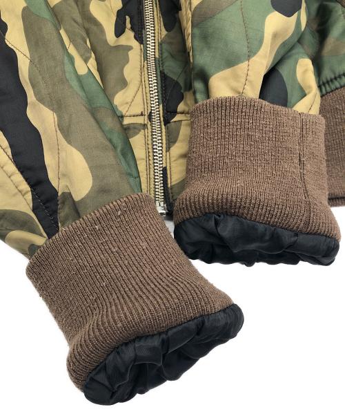 AVIREX（アヴィレックス）AVIREX (アヴィレックス) 中綿フライトジャケット グリーン×ブラウン サイズ:SIZE Mの古着・服飾アイテム