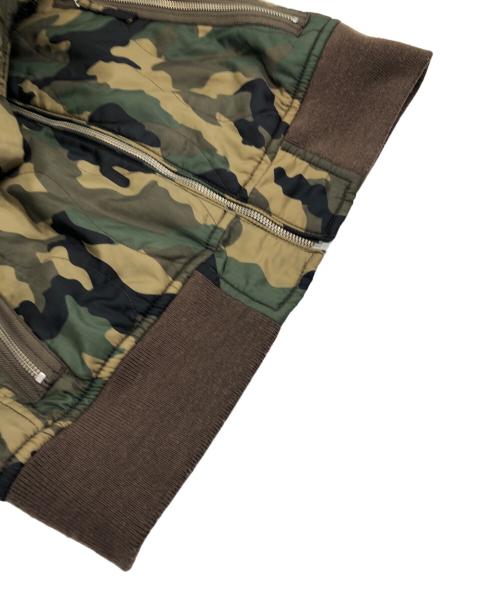 AVIREX（アヴィレックス）AVIREX (アヴィレックス) 中綿フライトジャケット グリーン×ブラウン サイズ:SIZE Mの古着・服飾アイテム