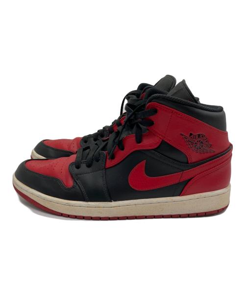 NIKE（ナイキ）NIKE (ナイキ) Air Jordan 1 Mid　ハイカットスニーカー レッド×ブラック サイズ:SIZE 30cmの古着・服飾アイテム